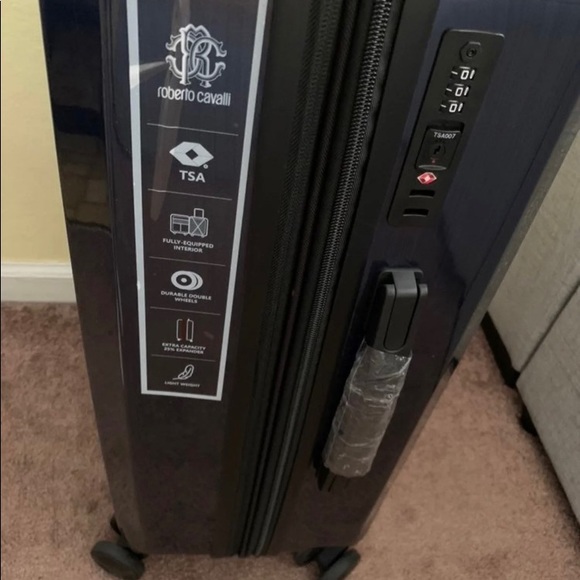 Roberto Cavalli Classic Logo Embossed Hardside Spinner Lugage - Picture 3 of 12